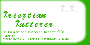 krisztian kutterer business card